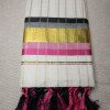 Kerala Kasavu Set Saree with Black and Pink Borders