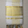 Kerala Traditional Gold Silver Checked Set Saree