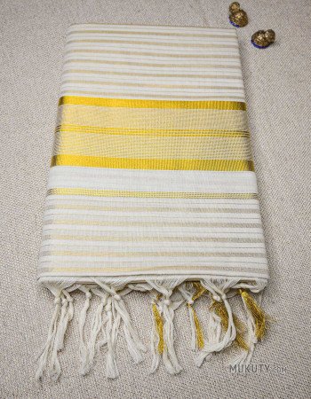 Kerala Traditional Golden Seer line design Set Saree