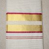 Kerala Traditional Golden Tissue Set Saree with Golden Line Design Red Kerala Traditional Golden Tissue Set Saree with Golden Line Design Red